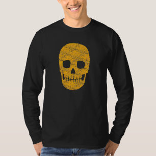 Camiseta Caveira Laranja - Galinha De Halloween - Capa Long