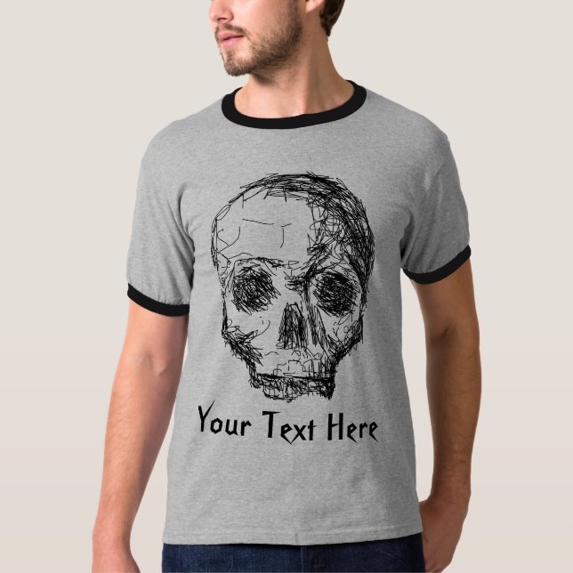 Camiseta Caveira Negra Sem Câncer. (Frente)