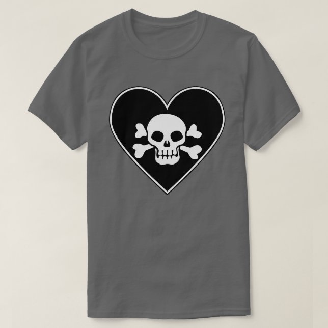 Camiseta Caveira no Coração (Frente do Design)