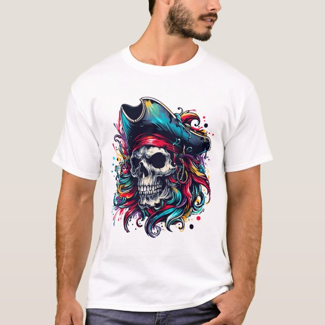 Camiseta Caveira Pirata (Frente)