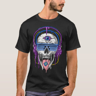 Camiseta Caveira Psicodélica Psytrance
