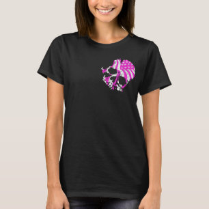 Camiseta Caveira Rosa Americana