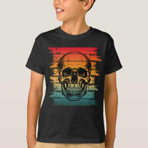 Camiseta Caveira Silhueta Vintage Retro