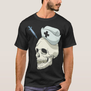 Camiseta Caveira Skeleton Enfermeiro Injeção