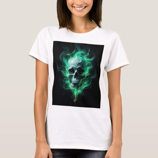 Camiseta caveira verde (Frente)