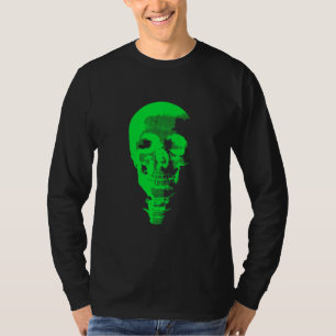 Camiseta Caveira Verde Pixelada