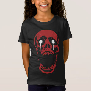 Camiseta Caveira Vermelha Gotejante: Fim Gótico