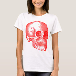Camiseta Caveira - Vermelho