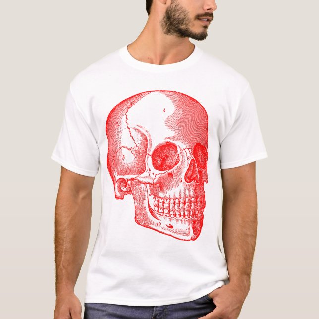 Camiseta Caveira - Vermelho (Frente)