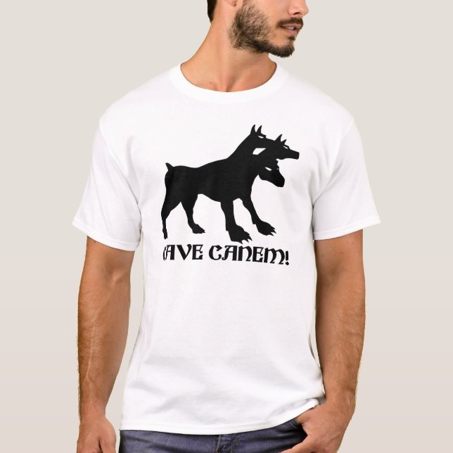 Camiseta CAVERNA CANEM - BEWARE do latino de CÃO (Frente)