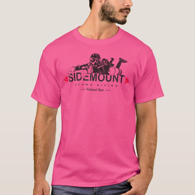 Camiseta Caverna de mergulho Sidemount Tec (Frente)