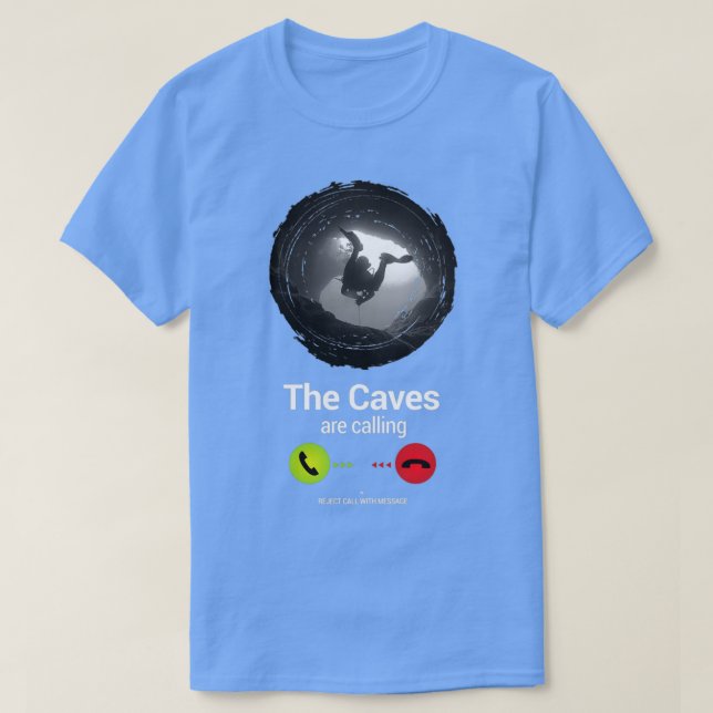 Camiseta Cavernas chamam Caverna Divino Oceano Freediving D (Frente do Design)
