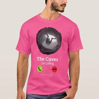 Camiseta Cavernas Chamam Cavernas A Mergulhar Oceano A Free