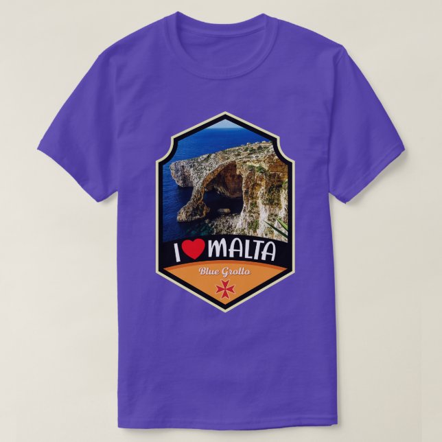 Camiseta Cavernas De Grotto Azul Em Malta No Verão (Frente do Design)