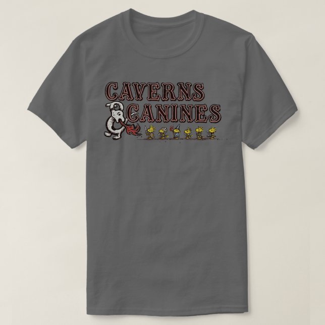 Camiseta Cavernas e Caninas (Frente do Design)