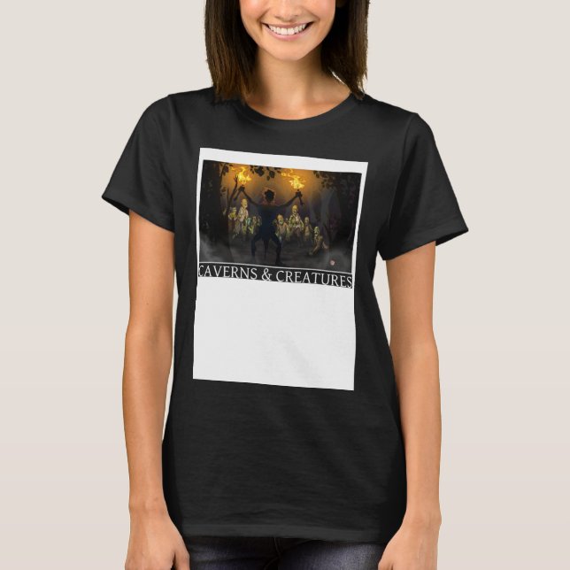 Camiseta Cavernas e Criaturas Ataque Zumbi (Frente)