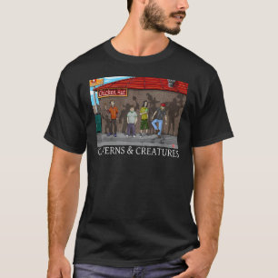 Camiseta Cavernas e Criaturas da Cabana de Frangos