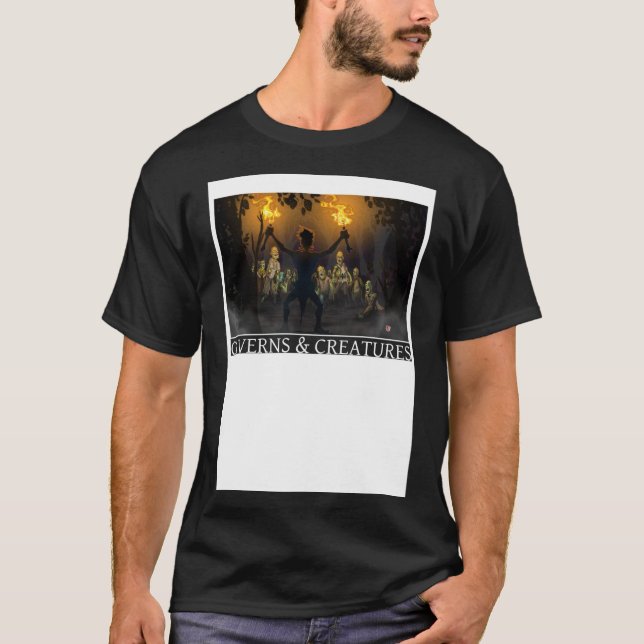 Camiseta Cavernas e Criaturas do Ataque Zombie (Frente)