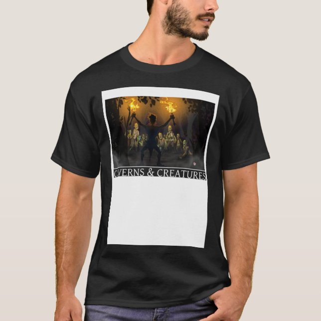 Camiseta Cavernas e Criaturas do Ataque Zumbi (Frente)