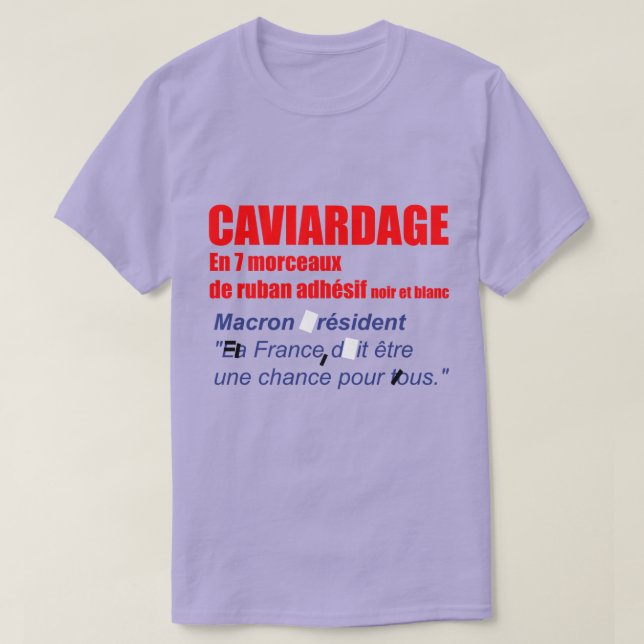 Camiseta Caviardage en 7 morceaux Eleições presidentielles (Frente do Design)