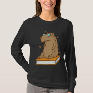 Camiseta Caviidae Guinea Pig loves reading Books