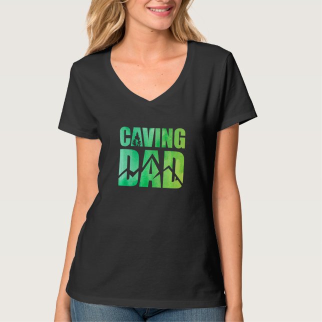 Camiseta Caving Dad Graphic Spelunking Spelology Potholing  (Frente)