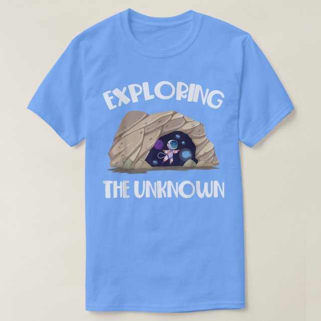 Camiseta Caving - Explorar O Desconhecido - Spelunking - As (Frente do Design)