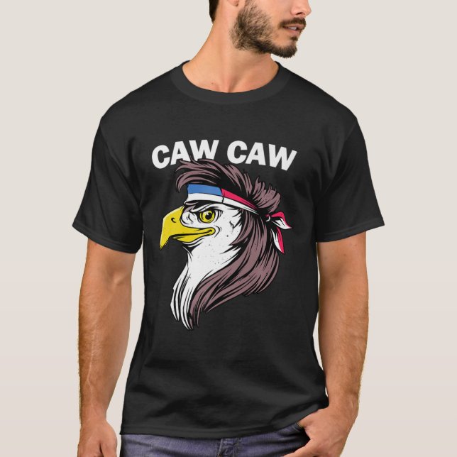 Camiseta Caw Caw Eagle Funny Eagle Patriótica 4º De Julho P (Frente)