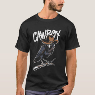 Camiseta Cawboy Crow - Engraçado Cowboy Pun Western Crow