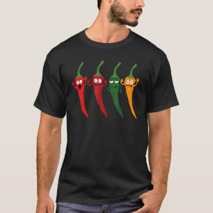 Camiseta Cayenne Pepper Hot Colorful Chili