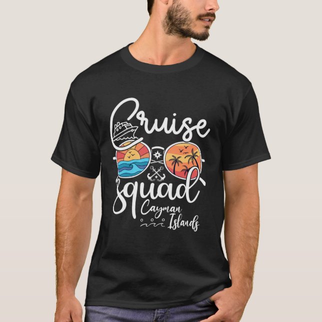 Camiseta Cayman Islands Cruise Squad 2023 Holiday Family Ma (Frente)