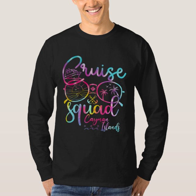 Camiseta Cayman Islands Cruise Squad 2023 Tie Dye Holiday M (Frente)