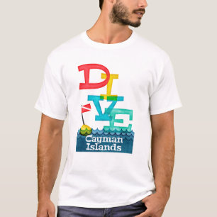 Camiseta Cayman Islands Dive - Scuba Colorida