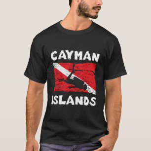 Camiseta Cayman Islands Scuba Mergulhando Bandeiras Present