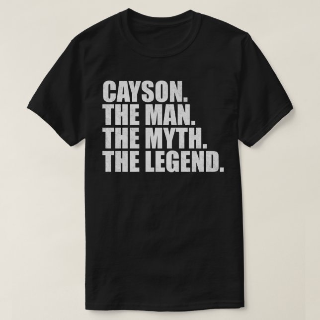 Camiseta Cayson Nome Cayson Nome dado Cayson (Frente do Design)