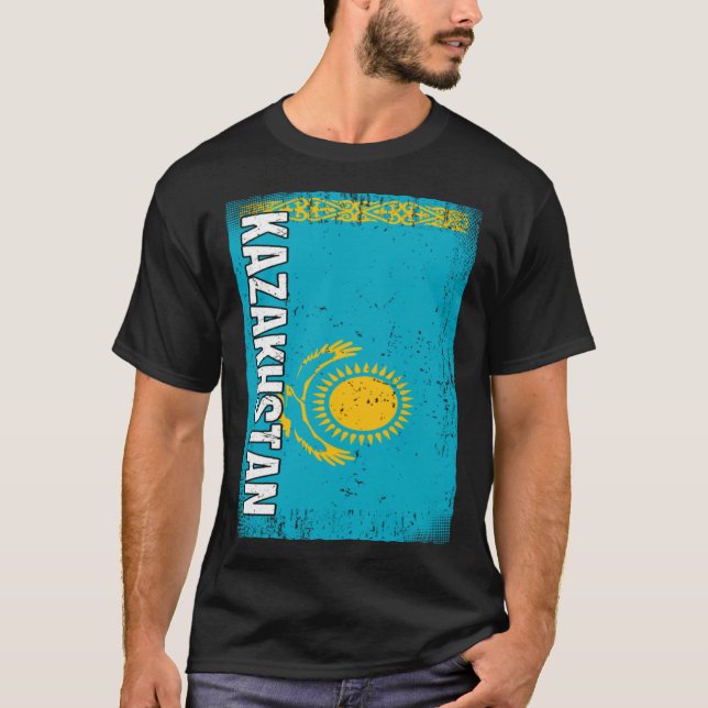 Camiseta Cazaquistão Flag 1 (Frente)
