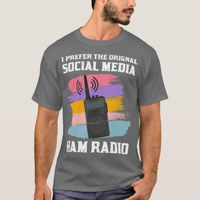 Camiseta CB Radio Gift  Prefer Original Social Media My (Frente)