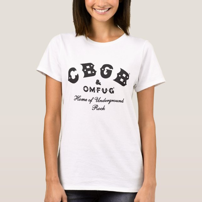 Camiseta CBS Baseba subterrâneo do punk rock do Raglan de (Frente)