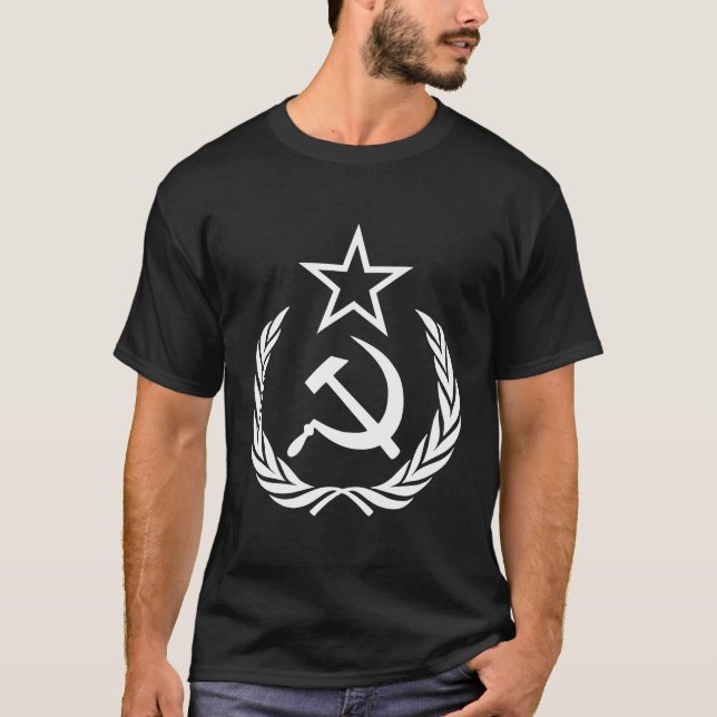 Camiseta Cccp União Soviética Ferimento De Martelo (Frente)