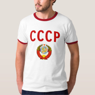 Camiseta CCCP URSS União Soviética com emblema do estado