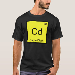 Camiseta Cd - Carpe Diem Símbolo de Elemento Químico Camise