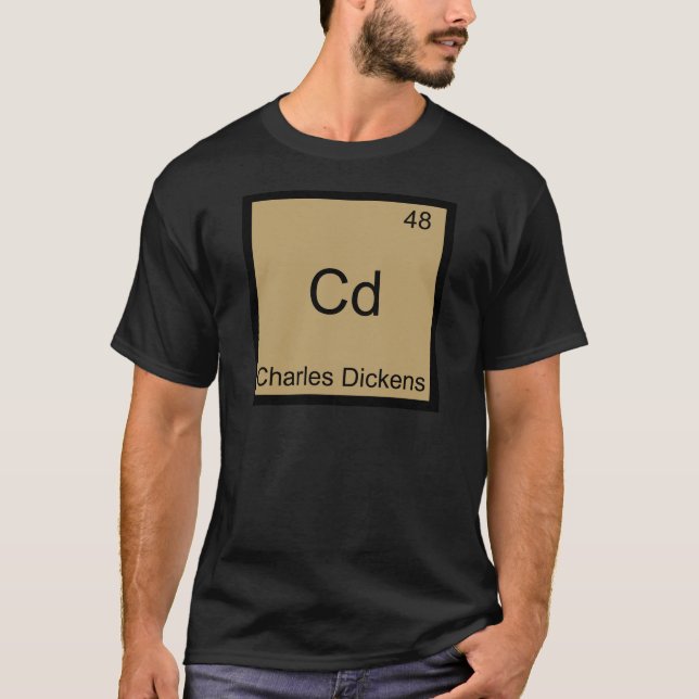 Camiseta Cd - Charles Dickens - Símbolo de Elemento de Quím (Frente)