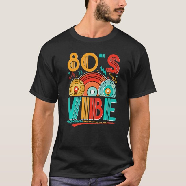 Camiseta CD Vibe dos anos 80 Música dos anos 80 Geração dos (Frente)