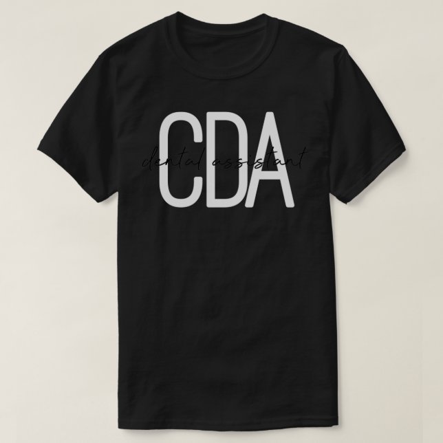 Camiseta CDA certified dental assistant cute  (Frente do Design)