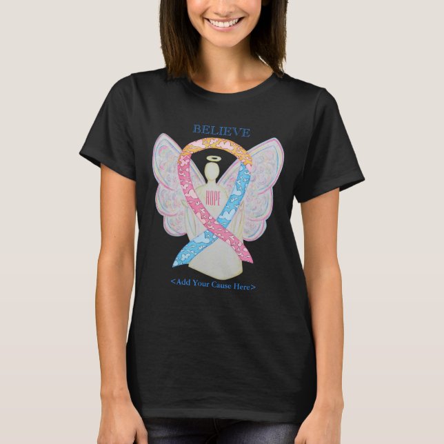 Camiseta CDH Conhecimento Cherub Angel Ribbon Art T-Shirts (Frente)