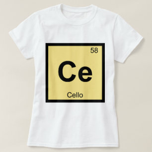 Camiseta Ce - Cello Music Chemistry Símbolo de Mesa Perió