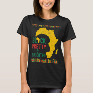 Camiseta Ce Melanino-Africano Retro Bonito E Educado