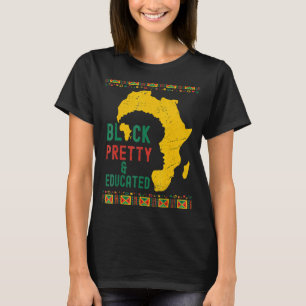 Camiseta Ce Melanino-Africano Retro Bonito E Educado