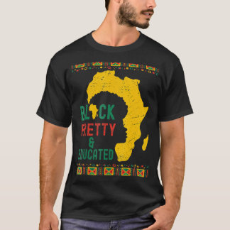Camiseta Ce Melanino-Africano Retro Bonito E Educado