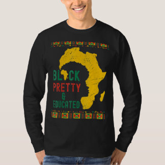 Camiseta Ce Melanino-Africano Retro Bonito E Educado
